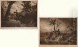 "une Chasse Au Marais" - "chasse A Courre" by Horace Vernet