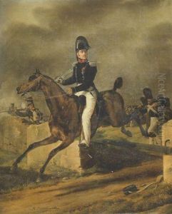 Officier A Cheval by Horace Vernet