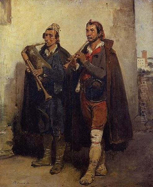 Two Pipe Players - view 1