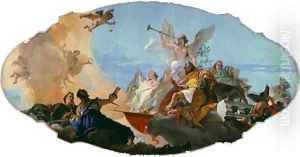 The Glorification of the Barbaro Family ceiling decoration ca. 1750