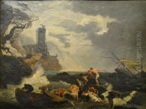 Shipwreck Off Coast by Claude-joseph Vernet