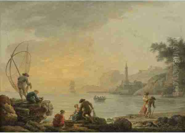 Sunrise With Fishermen - view 1