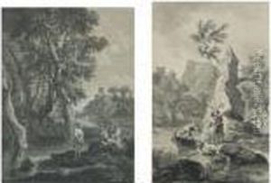 Vue Pres De Nice by Claude-joseph Vernet