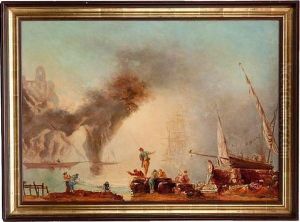 Fishermen And Sailors On A Beach