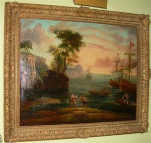 Coastal Scene With Figures by Claude-joseph Vernet