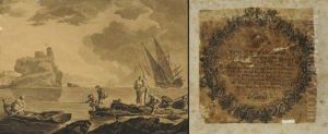Pecheurs Dans Les Rochers. by Claude-joseph Vernet