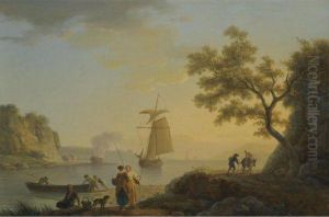 An Extensive Coastal Landscape by Claude-joseph Vernet