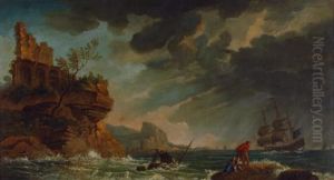 Marina Con Ruderi E Pescatori