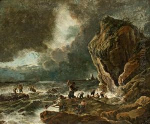 Hans Efterfoljd Kustmotiv Med Skeppsbrutna by Claude-joseph Vernet