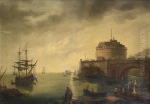 Capriccio
Of A Mediterranean Harbour With The Castel Sant'angelo
