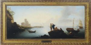 Fisherman Resting On The Rocks By The Bay