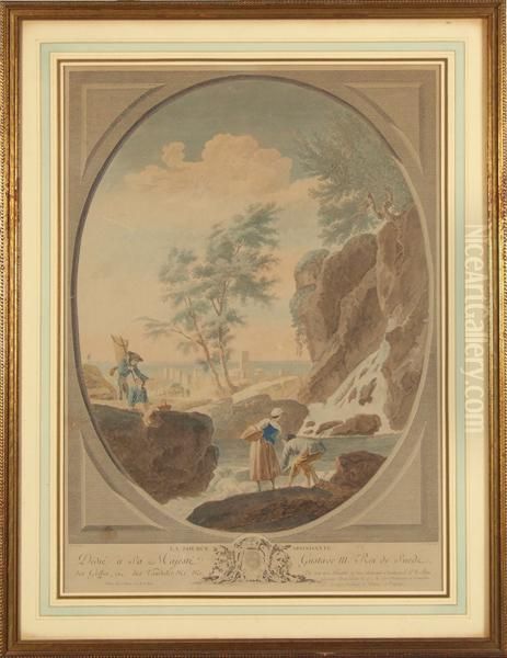 Mezzotint Of La Source - view 1