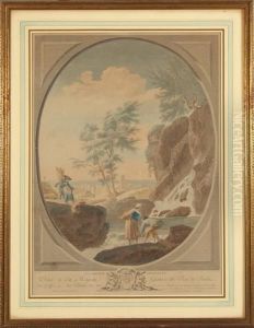 Mezzotint Of La Source by Claude-joseph Vernet