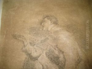 Man Shown Kneeling With Hand Outstretched