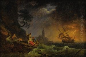 Shipwreck On Stormy Sea