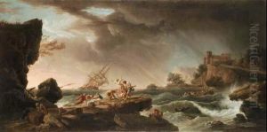 Scena Di Naufragio by Claude-joseph Vernet