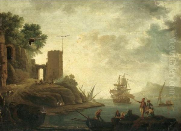 A Mediterranean Harbour Scene - view 1