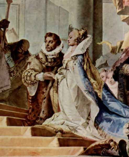 Frescoes in the imperial hall of the Würzburger residence castle, with historical scenes from the Ge 2 - view 1