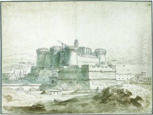 Vue Du Chateau De L'oeuf A Naples by Claude-joseph Vernet