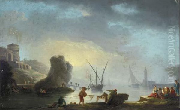 An Italian Seaport - view 1