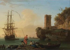 Fishermen by Claude-joseph Vernet