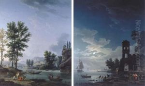 Morning; Evening by Claude-joseph Vernet