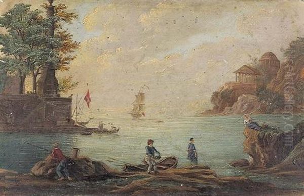 In Der Art
Abendliche Hafenpartie Mit Fischern. - view 1