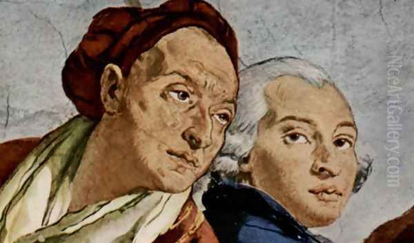 Frescoes stairwell of the Würzburger residence castle, scenes to the apotheosis of the prince bishop - view 1