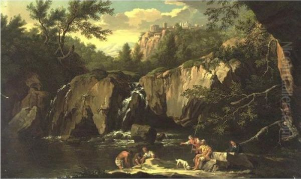 View Of Tivoli With Figures In The Foreground - view 1