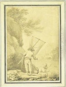 Pecheurs Sur Un Rivage by Claude-joseph Vernet