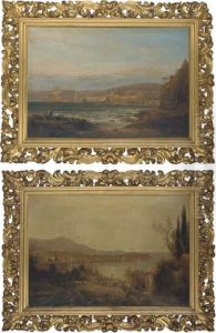 Above The Bay Of Naples; And Fisherfolk On The Amalfi Coast by Claude-joseph Vernet