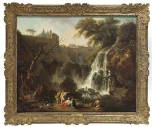 The Waterfalls Near Tivoli With The Villa Of Maecenas