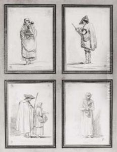 Quatre Etudes De Personnages by Claude-joseph Vernet