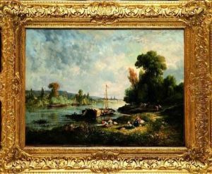 Lavandieres Au Bord De L'oise