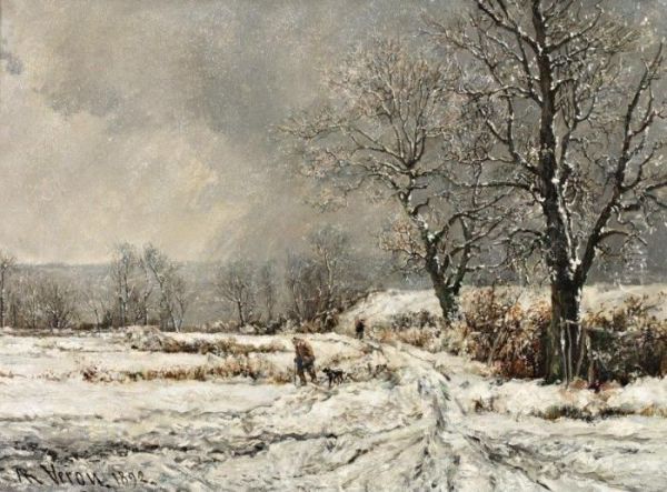 Barbizon, Le Chemin De Halage En Hiver - view 1