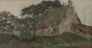 Ferme Entouree D'arbres
