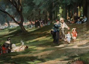 Picknick Unter Baumen Am Fluss