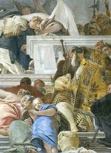 The Institution of the Rosary (detail) 3 by Giovanni Battista Tiepolo
