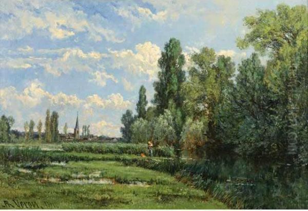 Pecheur Au Bord De L'etang - view 1