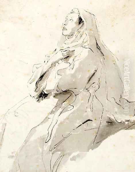 A female saint in ecstasy - view 1