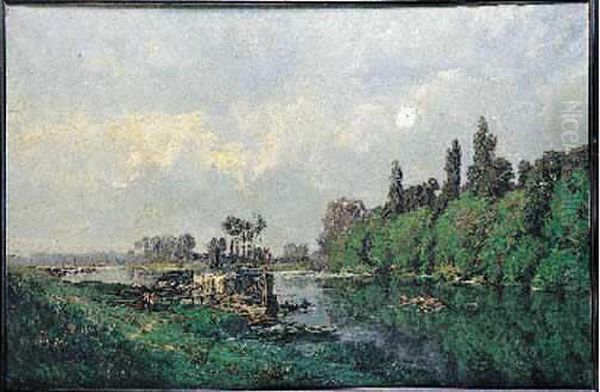 Dimanche Au Bord De L'eau by Alexandre Rene Veron