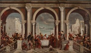 Das Gastmahl Im Hause Des Levi by Paolo Veronese (Caliari)