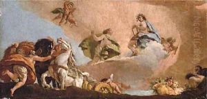 Phaeton asking to drive the chariot of Apollo by Giovanni Battista Tiepolo
