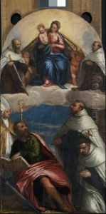 Madonna Con Il Bambino In Gloria E Santi by Paolo Veronese (Caliari)