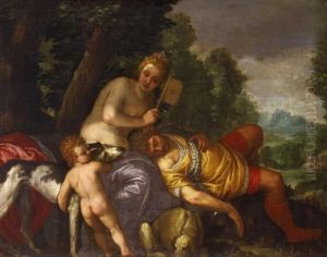 Venus Und Der Schlafendeadonis by Paolo Veronese (Caliari)