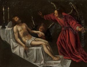 The Dead Christ Attended By Angels by Paolo Veronese (Caliari)
