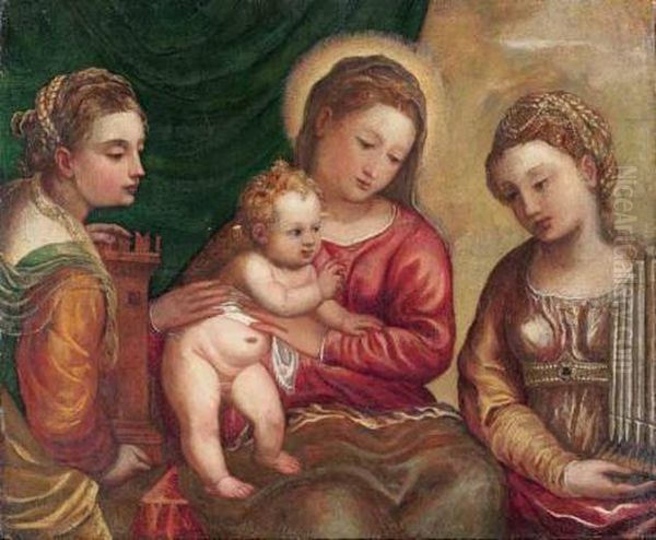 Madonna Con Il Bambino Tra Le Sante 
Barbara E Cecilia - view 1