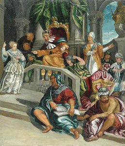 Scena Dworska by Paolo Veronese (Caliari)
