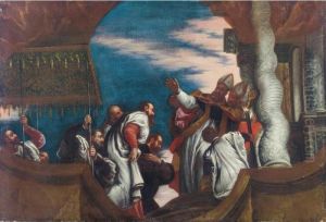 Saint Nicolas Being Recognised As The Bishop Of Mira by Paolo Veronese (Caliari)