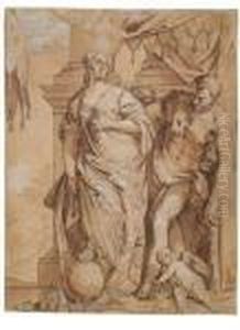 Allegory Of Wisdom And Strength by Paolo Veronese (Caliari)